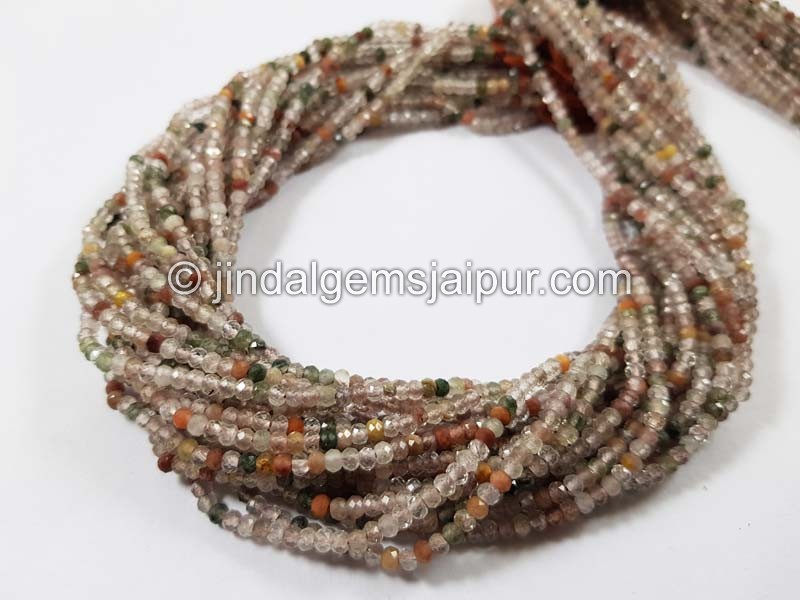 Mix Rutile Micro Cut Round Beads